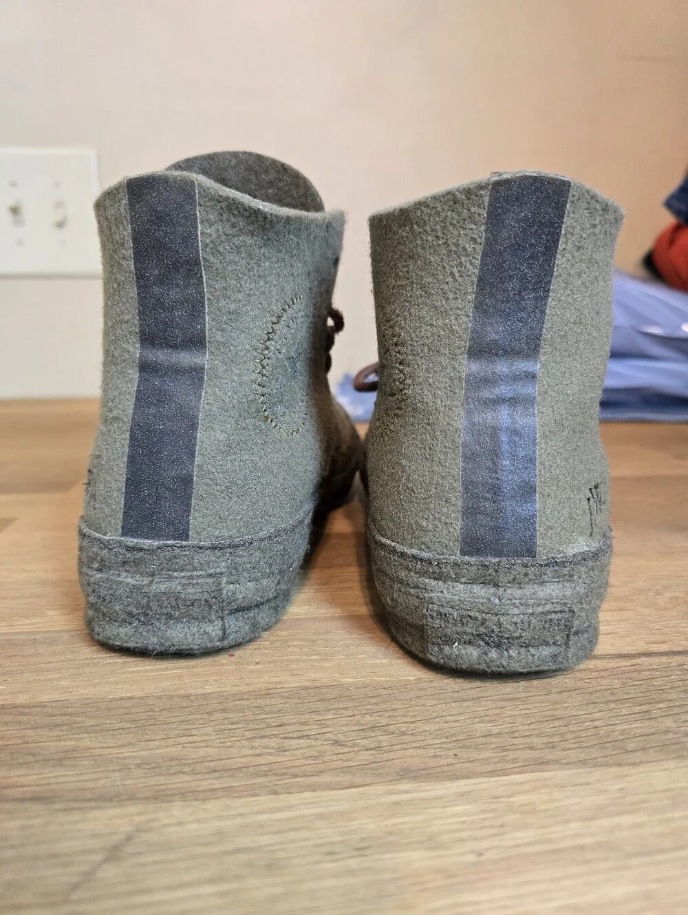 Converse x JW Anderson Chuck 70 Felt High Top Sneakers Olive Green Women's 7 - Picture 15 of 16